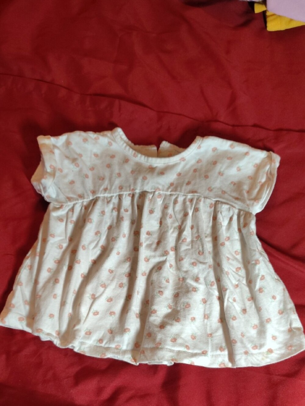 Duo-Burberry Navy Long Sleeve Peplum Top with Cream Floral Tee Set - Picture 2 of 8